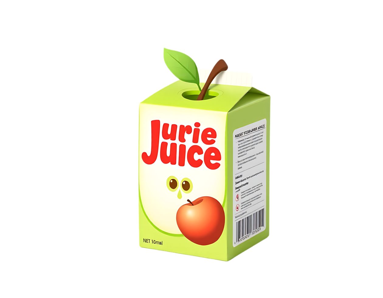 Jurie Juice A refreshing and healthy apple juice in a cute carton png