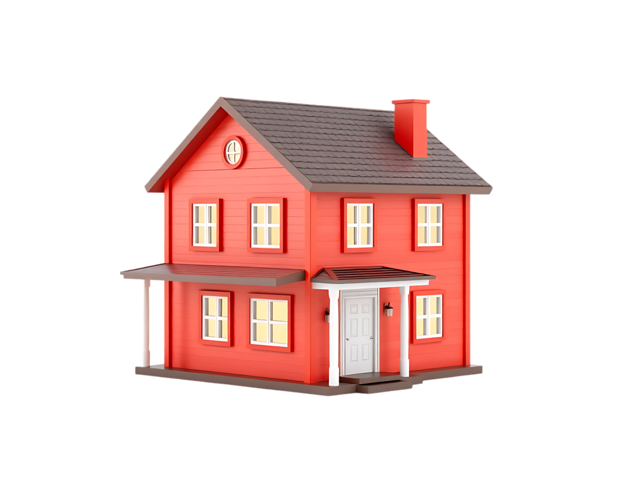 Red House 3D Illustration png