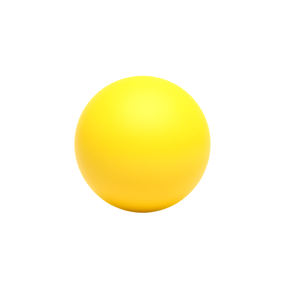 Yellow Sphere Isolated Object for Design and Render png