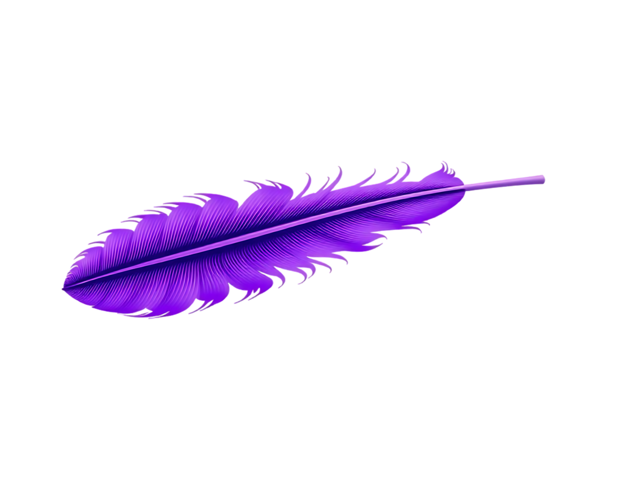 Elegant Purple Feather Isolated on Transparent Background png