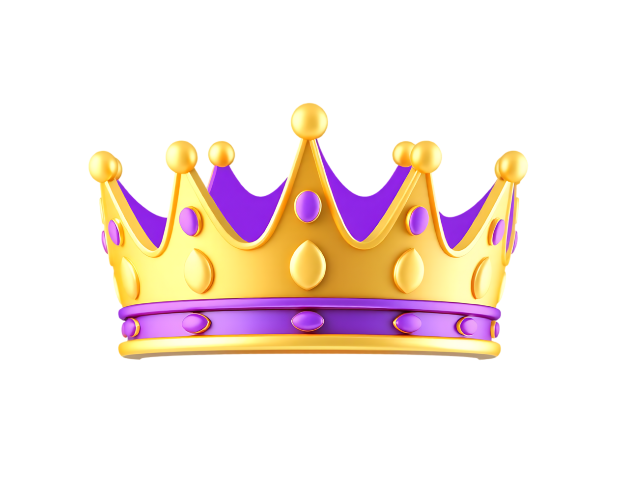 Golden and Purple Royal Crown png
