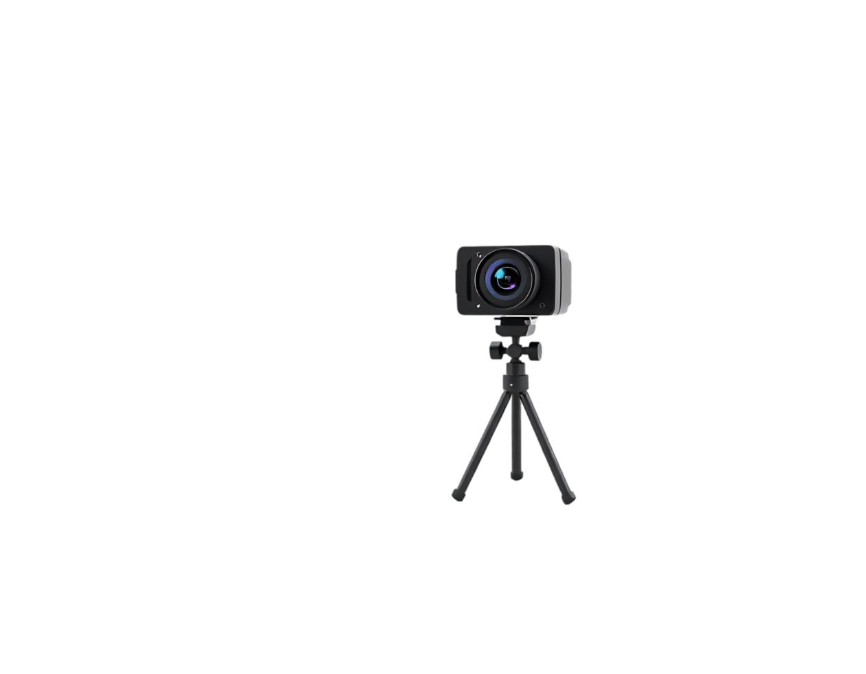 Camera on a tripod against a transparent background png