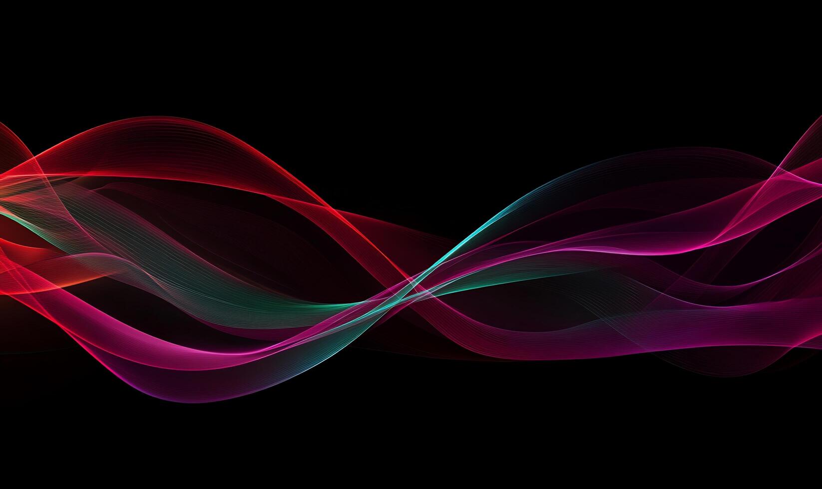 A colorful wave of red and pink smoke photo