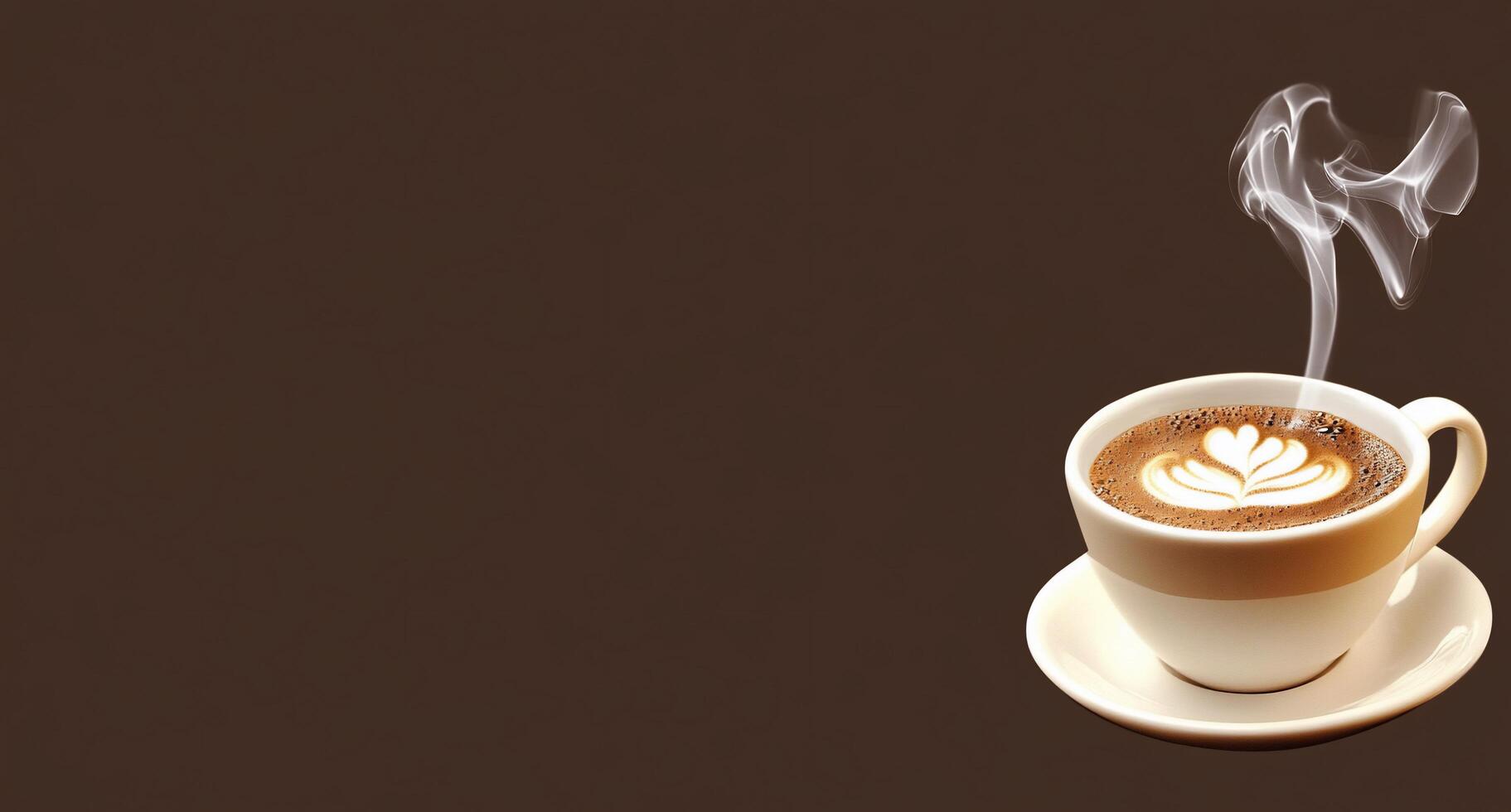 A cup of coffee with steam coming out of it photo