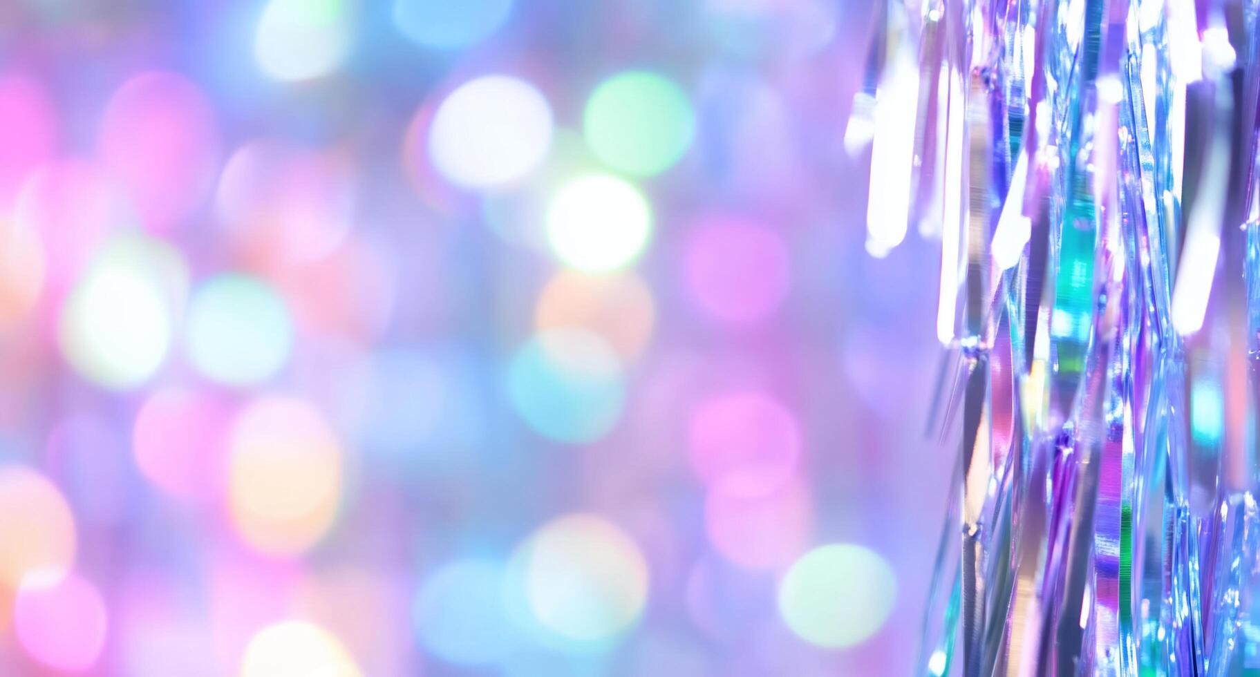A close up of a shiny, colorful lighted background photo