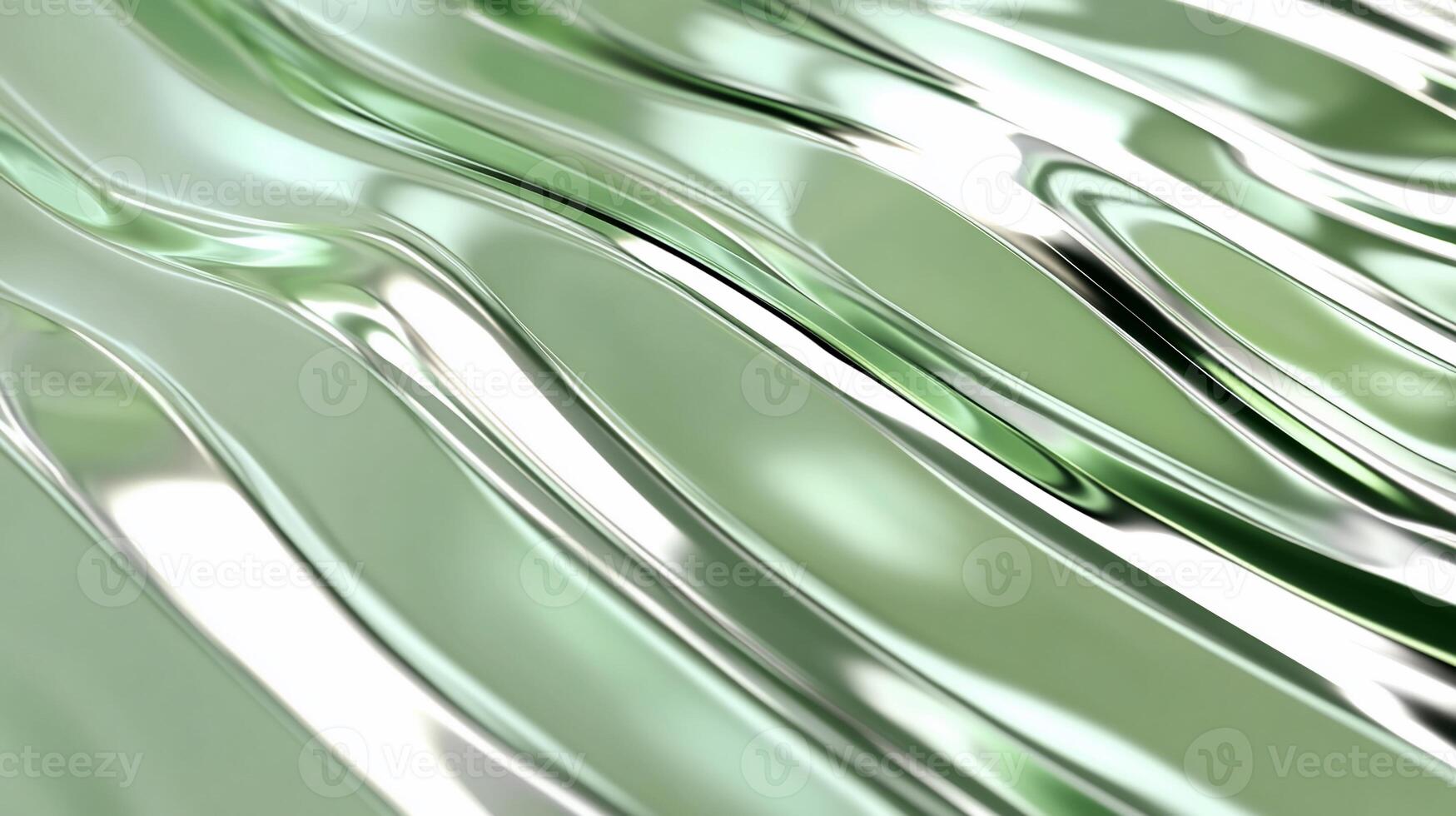 A green and silver background with waves photo
