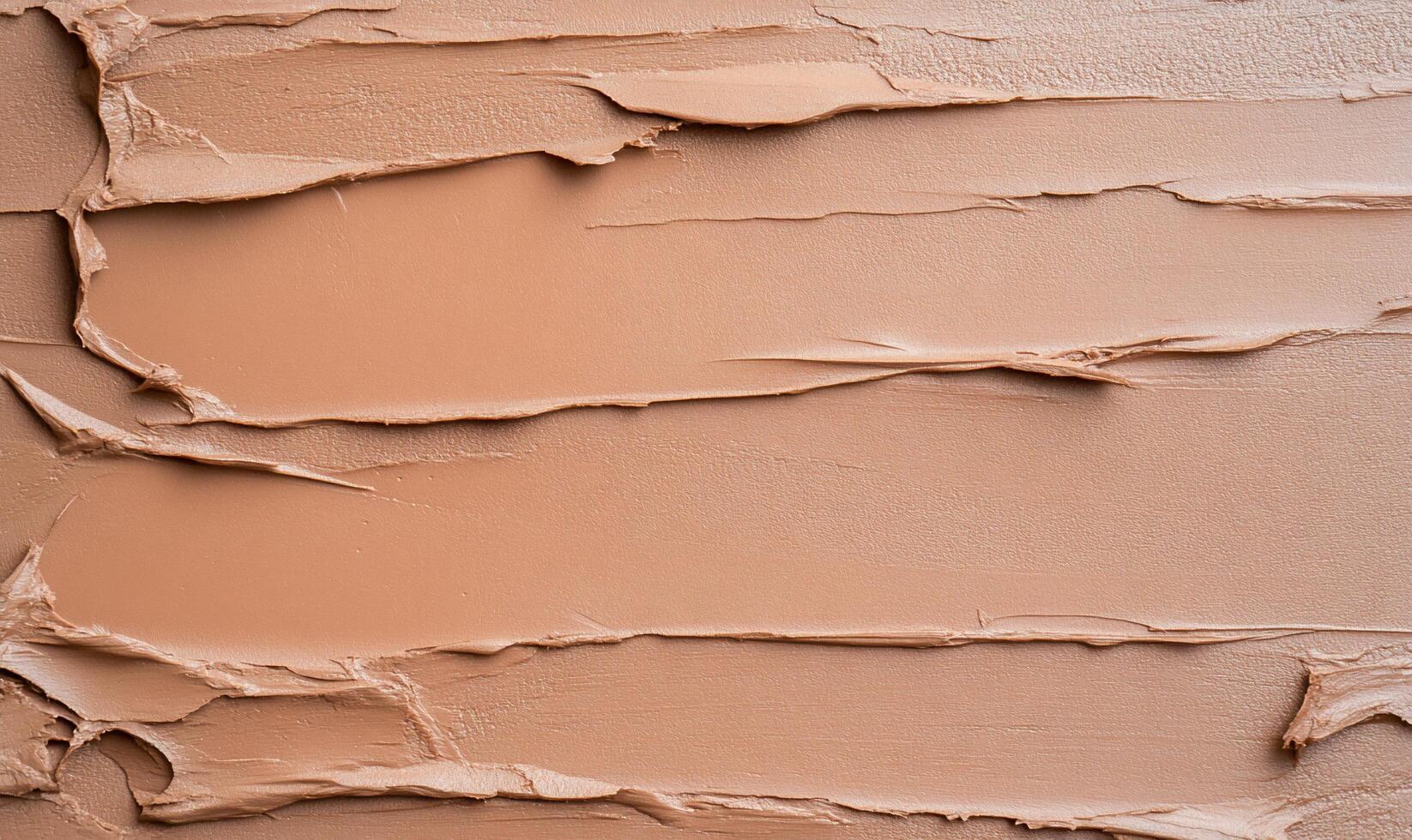 A textured surface of creamy beige paint or cosmetic product. photo