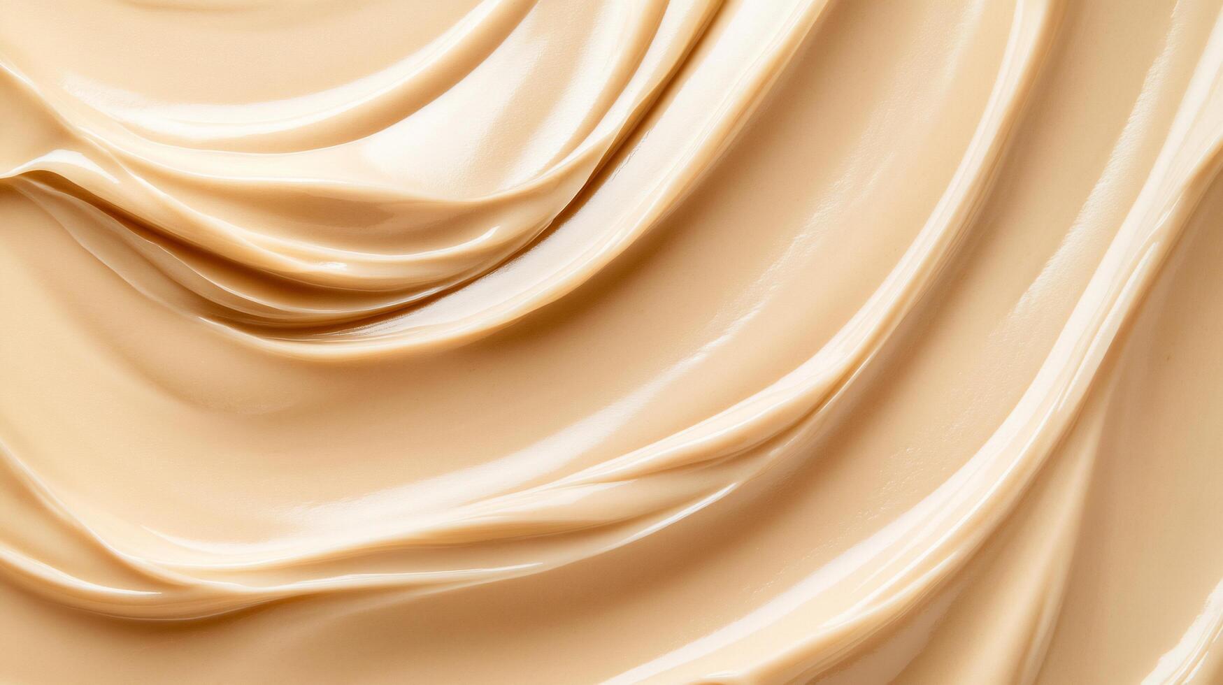 Creamy beige substance with smooth, flowing texture. photo