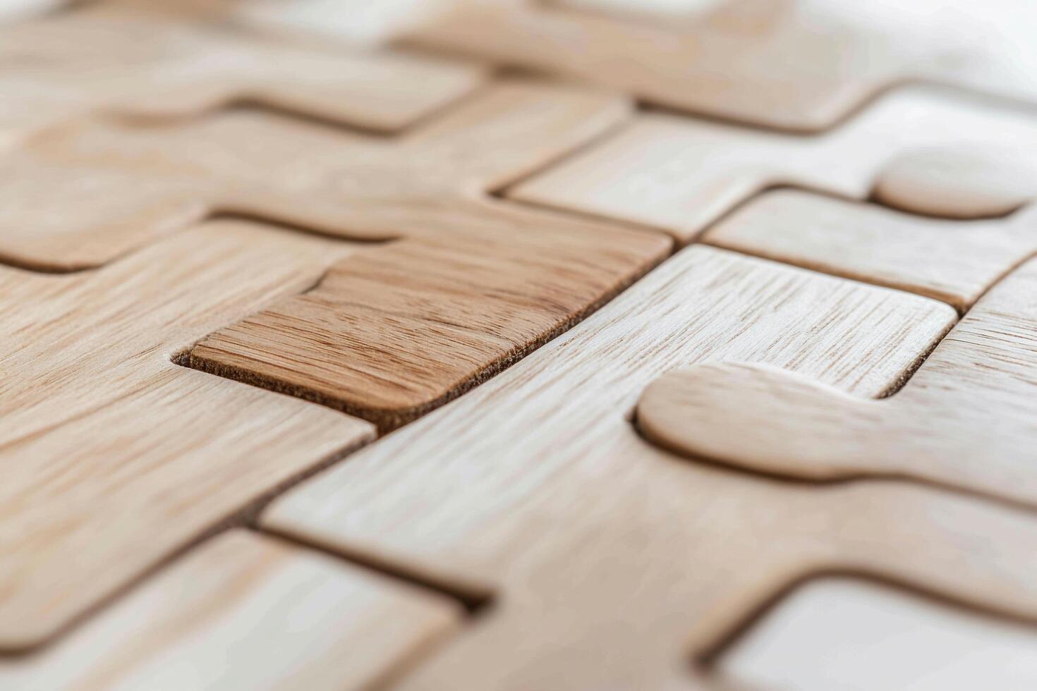 A close up of a wooden puzzle piece photo