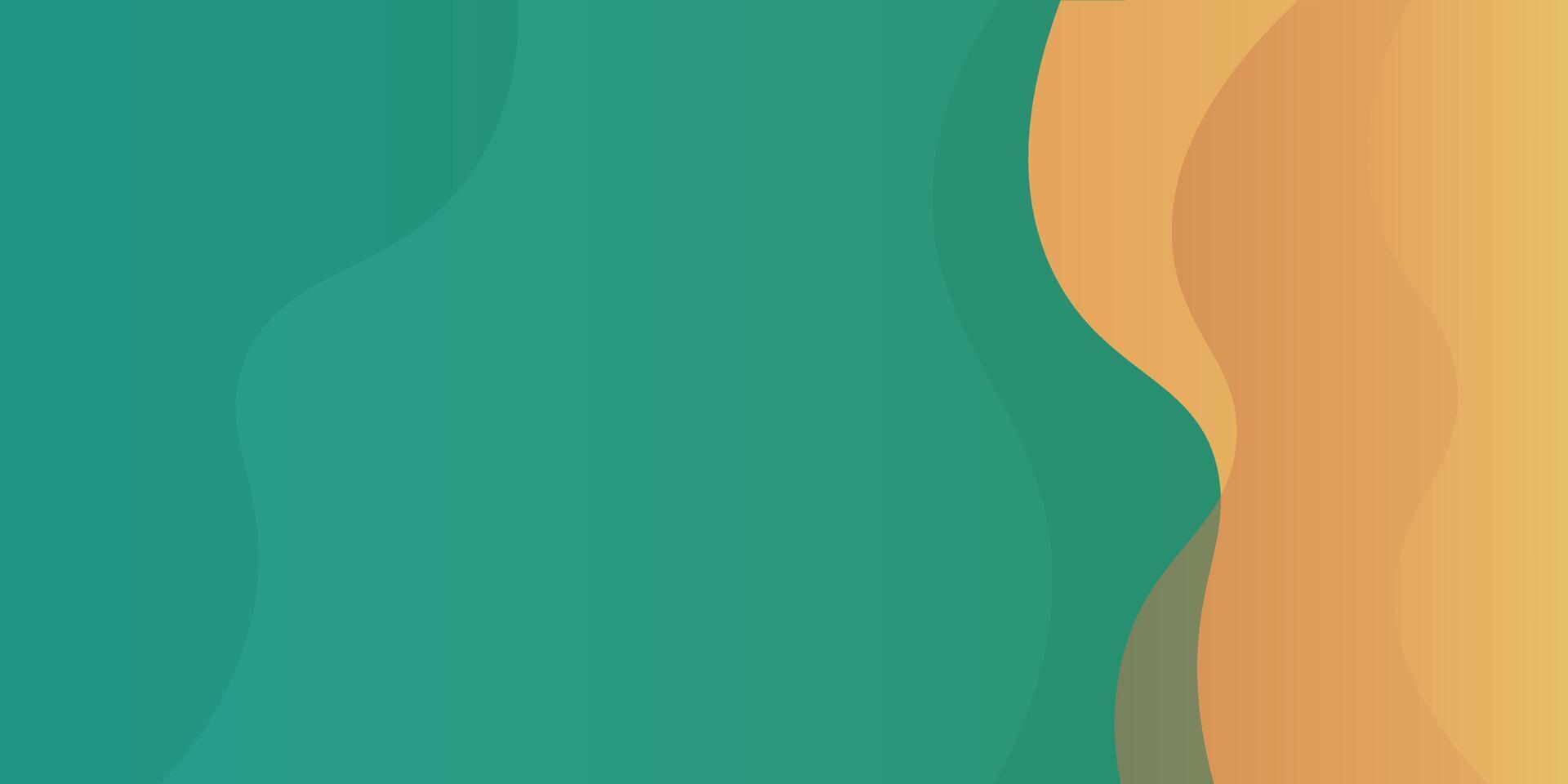 Abstract Fresh Green and Peach Gradient Business Banner Template vector