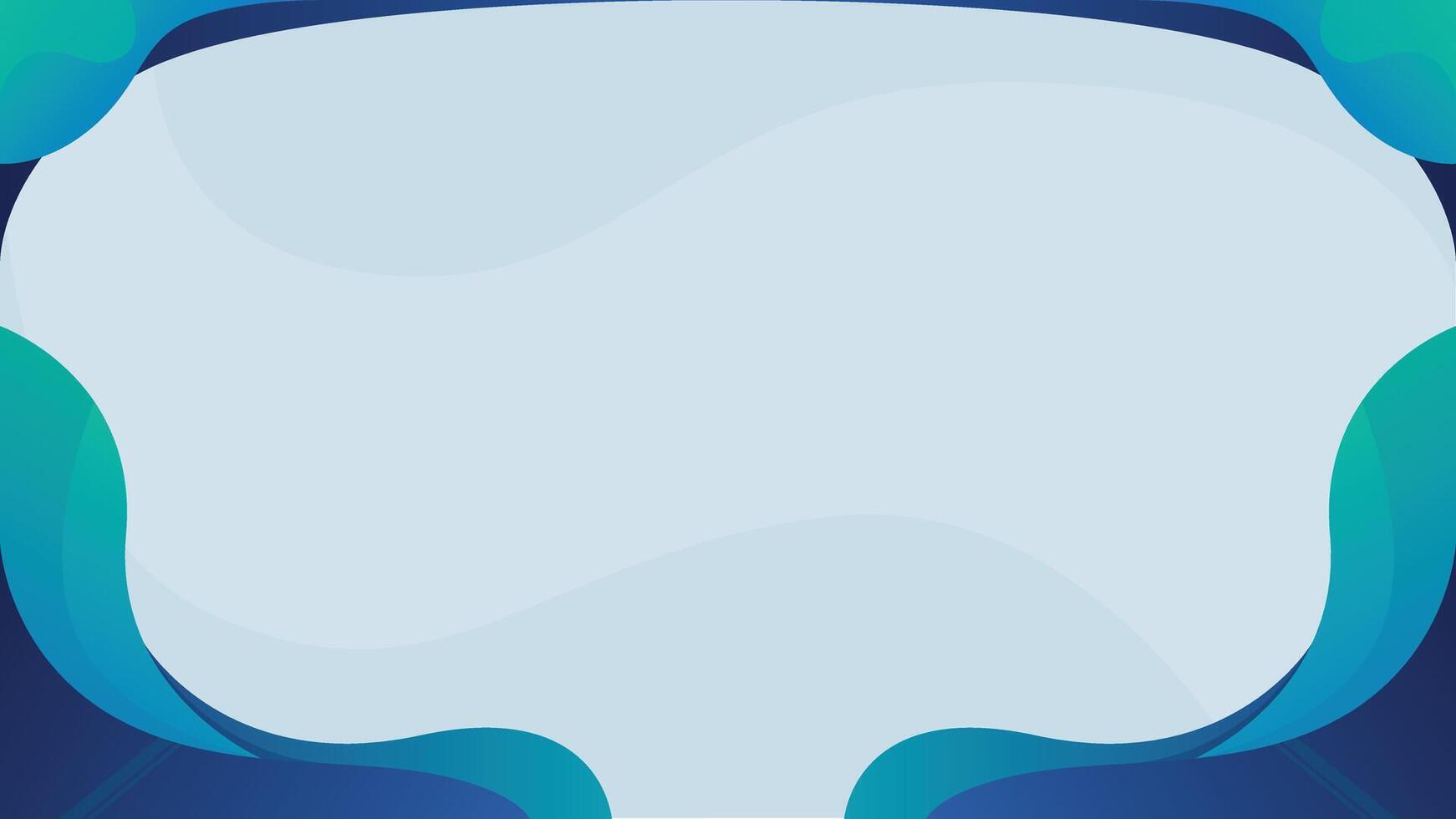 Simple Blue and Cyan Business Banner Backdrop Template vector
