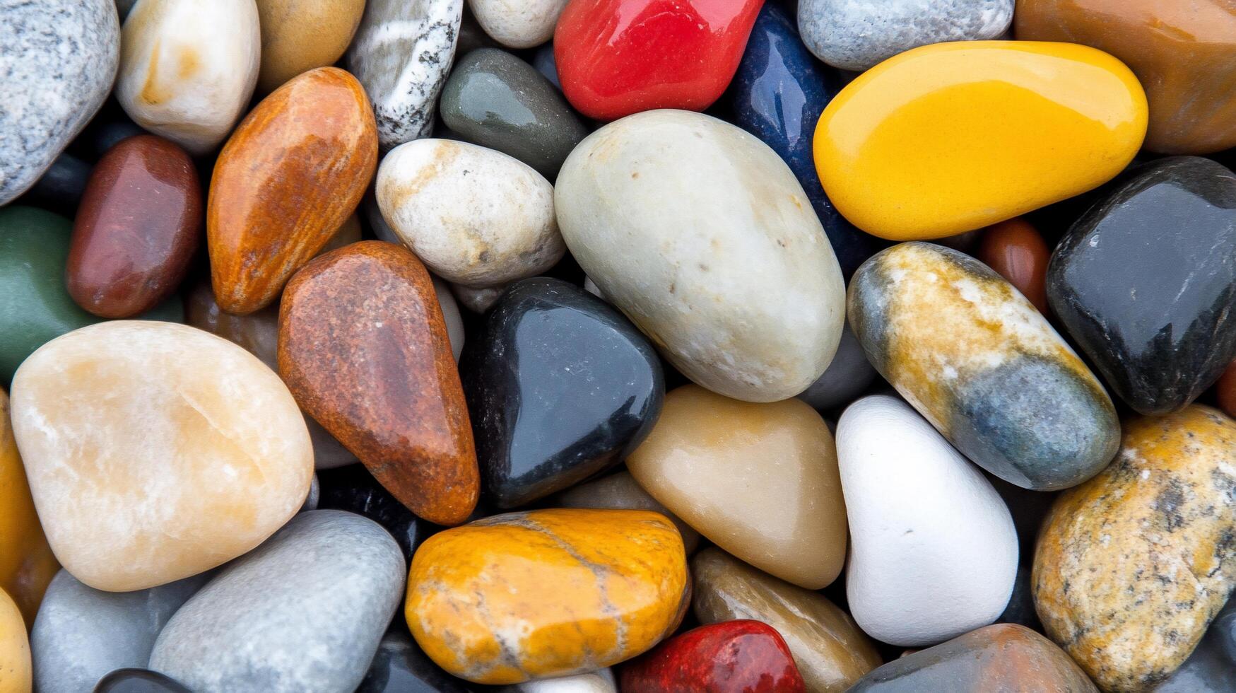 A pile of colorful stones with different colors photo