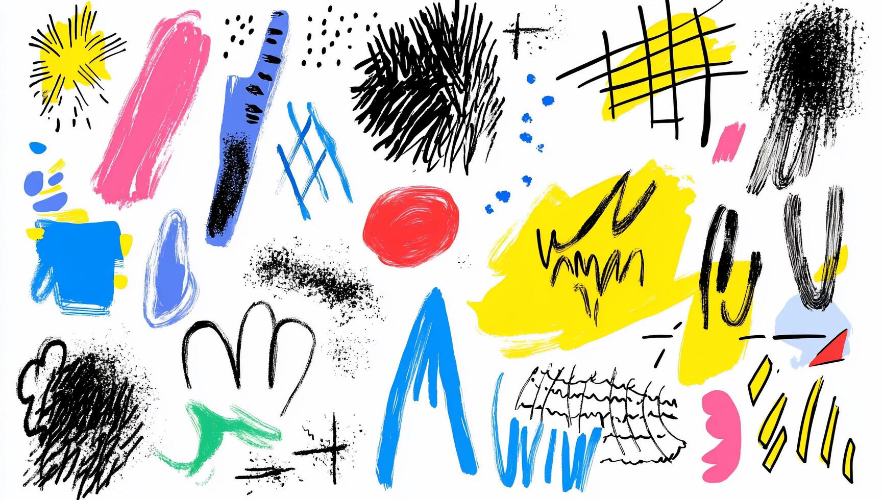 Abstract colorful shapes and patterns for creative design purposes. photo