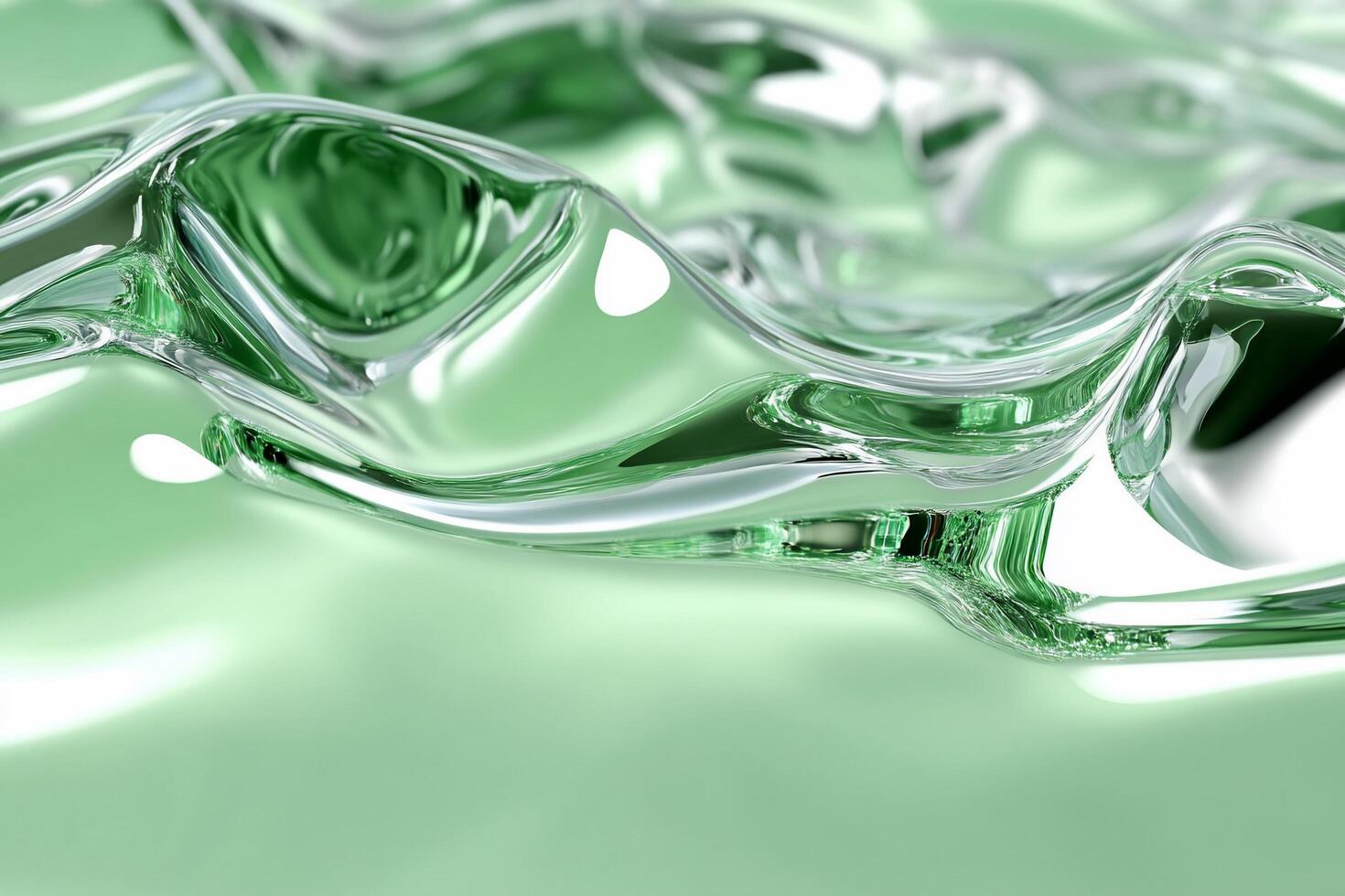 Abstract representation of fluid movement with a green tint. photo
