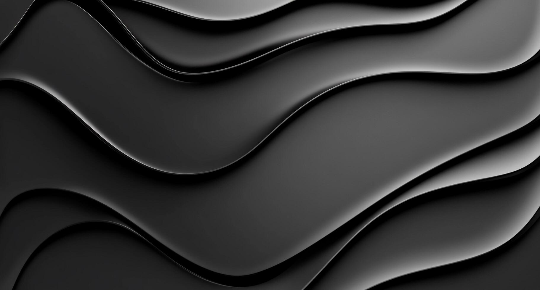 Abstract black wave pattern for a sleek, modern design aesthetic. photo