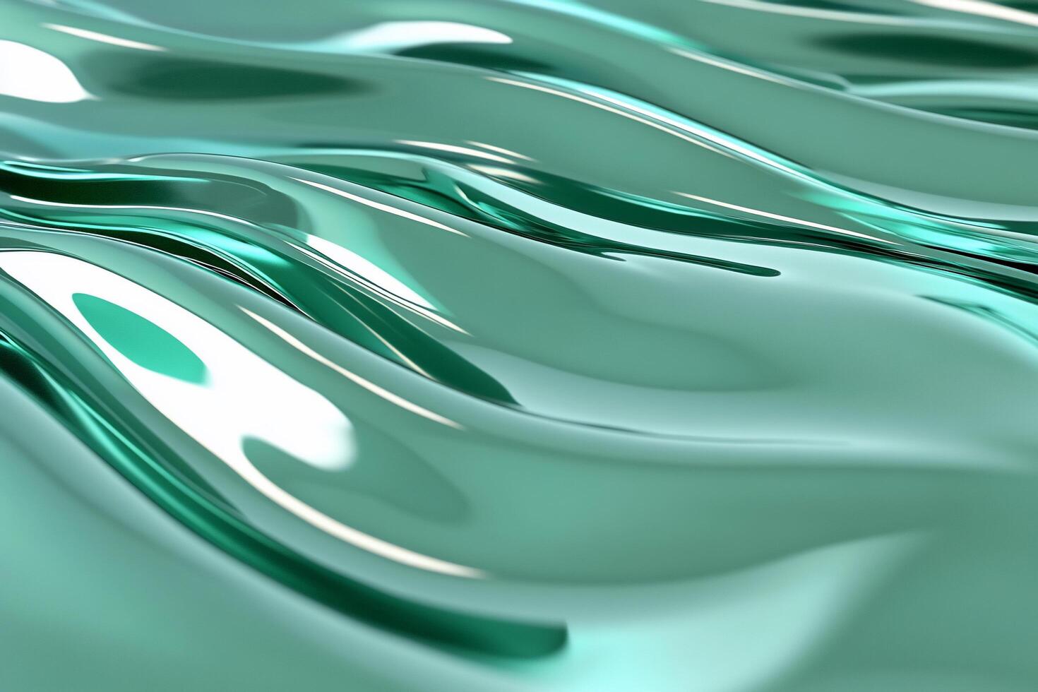 A close-up view of smooth, undulating turquoise liquid surface. photo