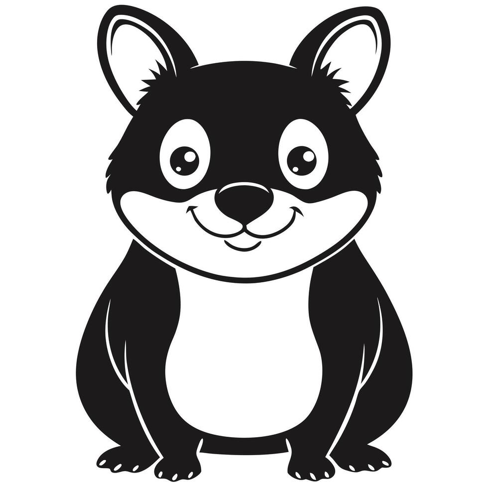 Cute Cartoon Animal Illustration With A Cheerful Expression For Children Designs vector
