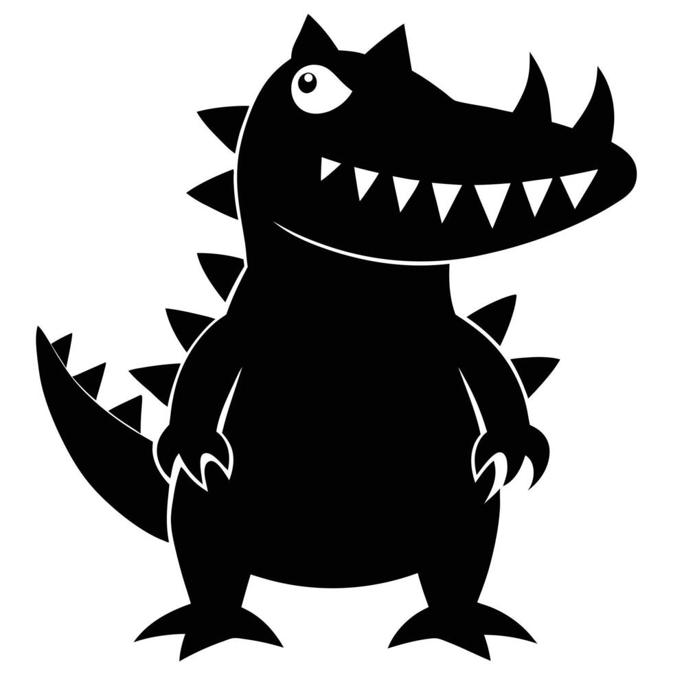 Cartoon Dinosaur Illustration Isolated Design Element For Childrens Designs vector