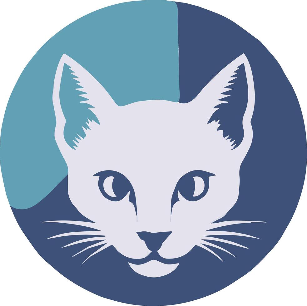 Clean abstract feline art perfect for branding, pet projects, or modern design lovers vector