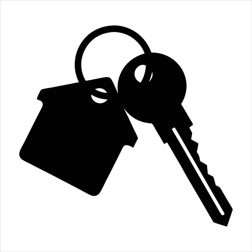 Silhouette of key vector