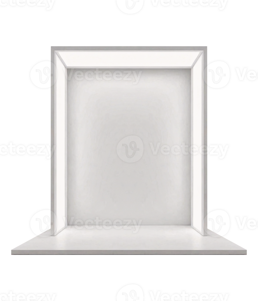 Modern Booth Design with White Background Display png
