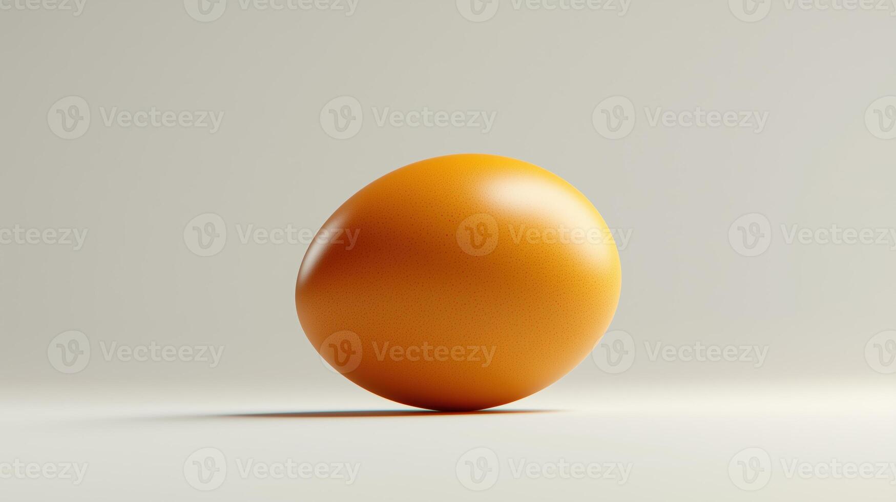 Single yellow egg on smooth surface with soft shadows photo