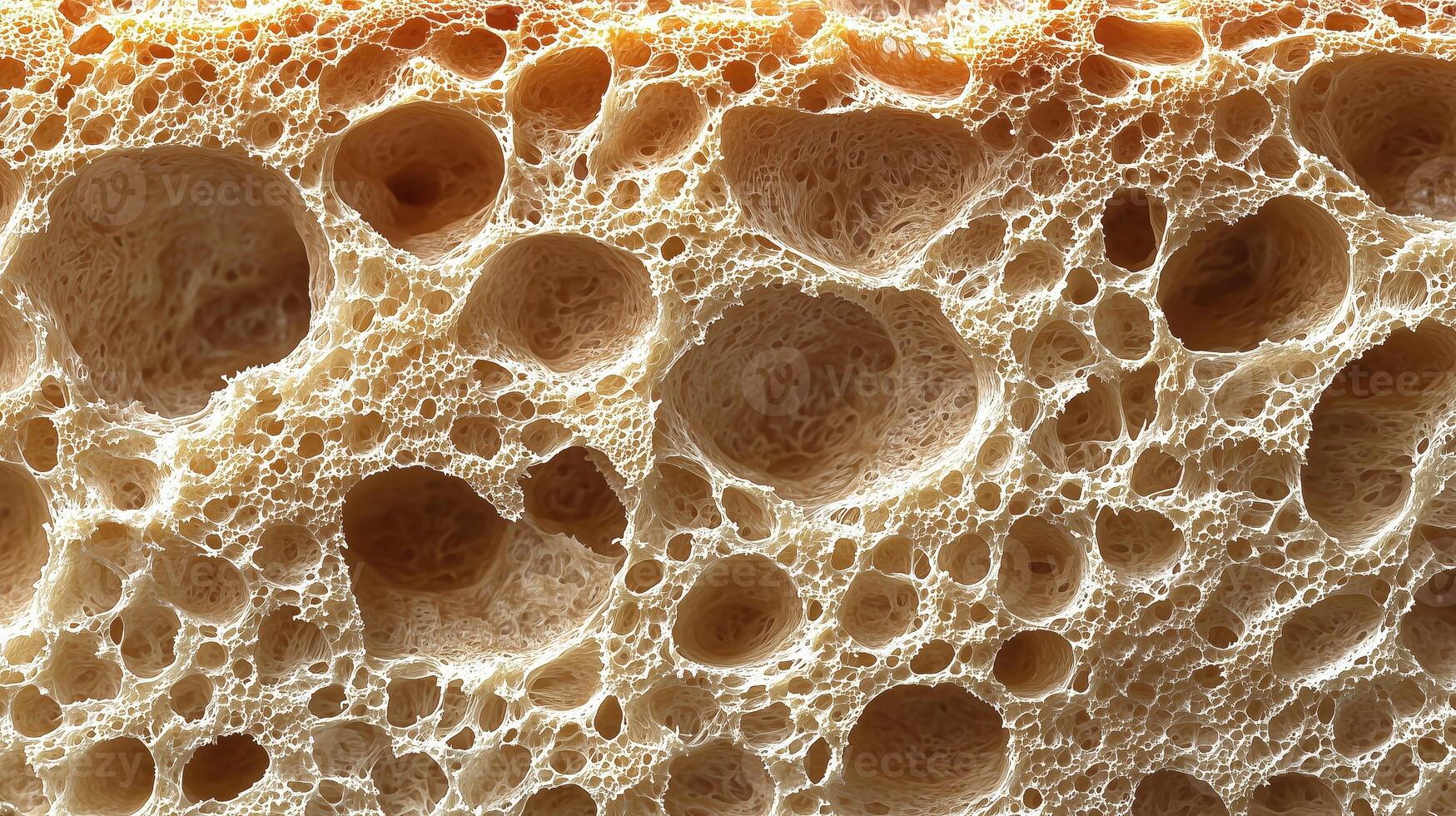 Close-up of natural sponges with unique bubble-like structures and textured surface photo