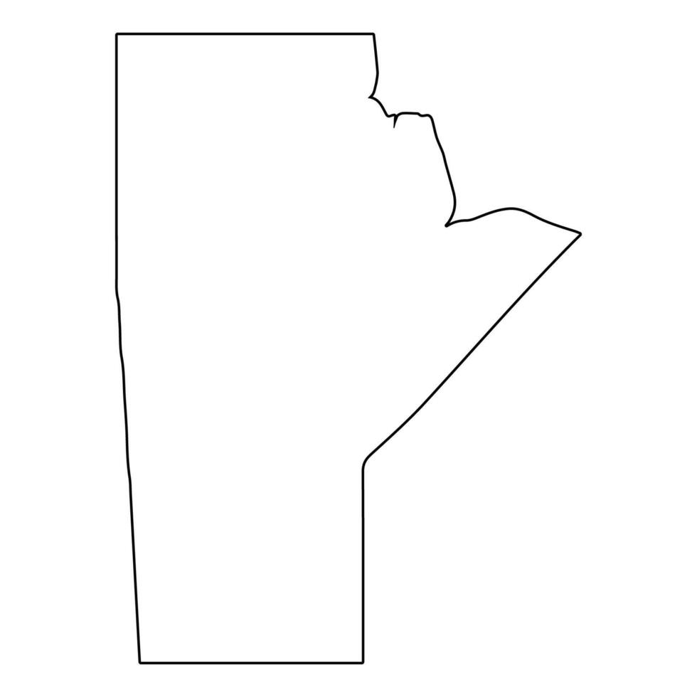 Distinctive Manitoba Outline Canadian Province Geography vector
