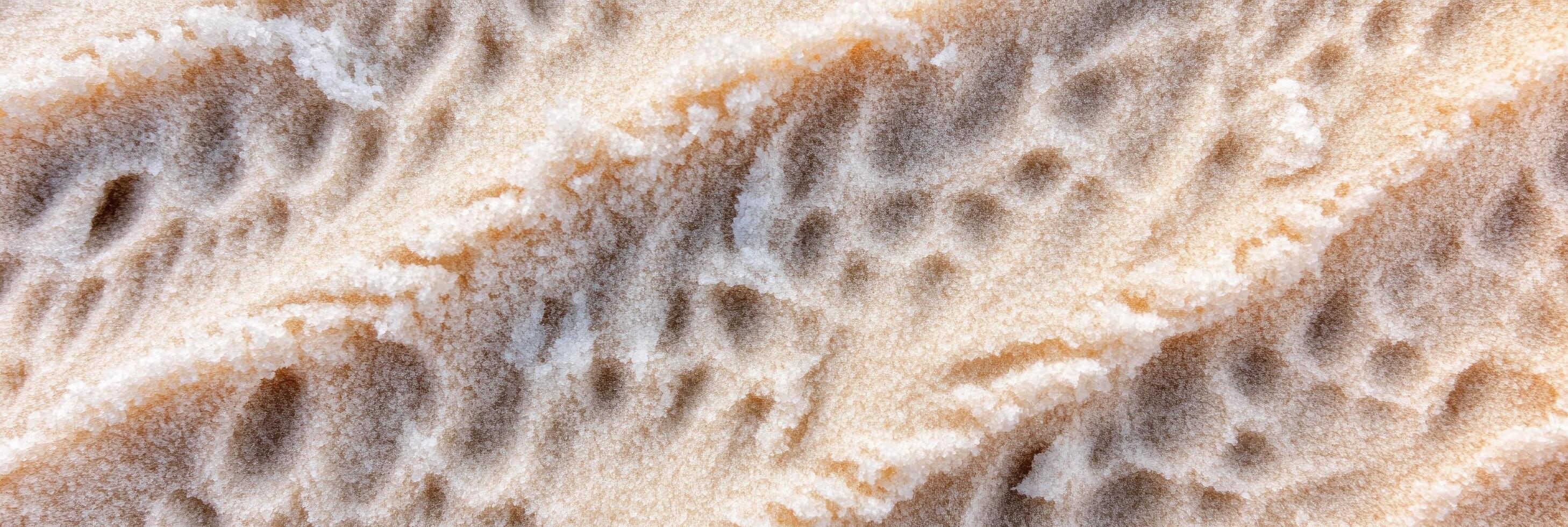 Aerial view of sandy desert dunes with textured patterns in sunlight photo