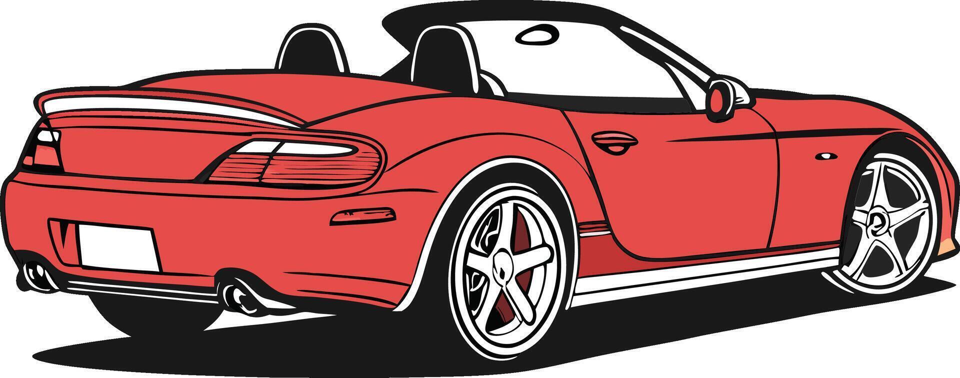 Retro Classic Car funny design vector