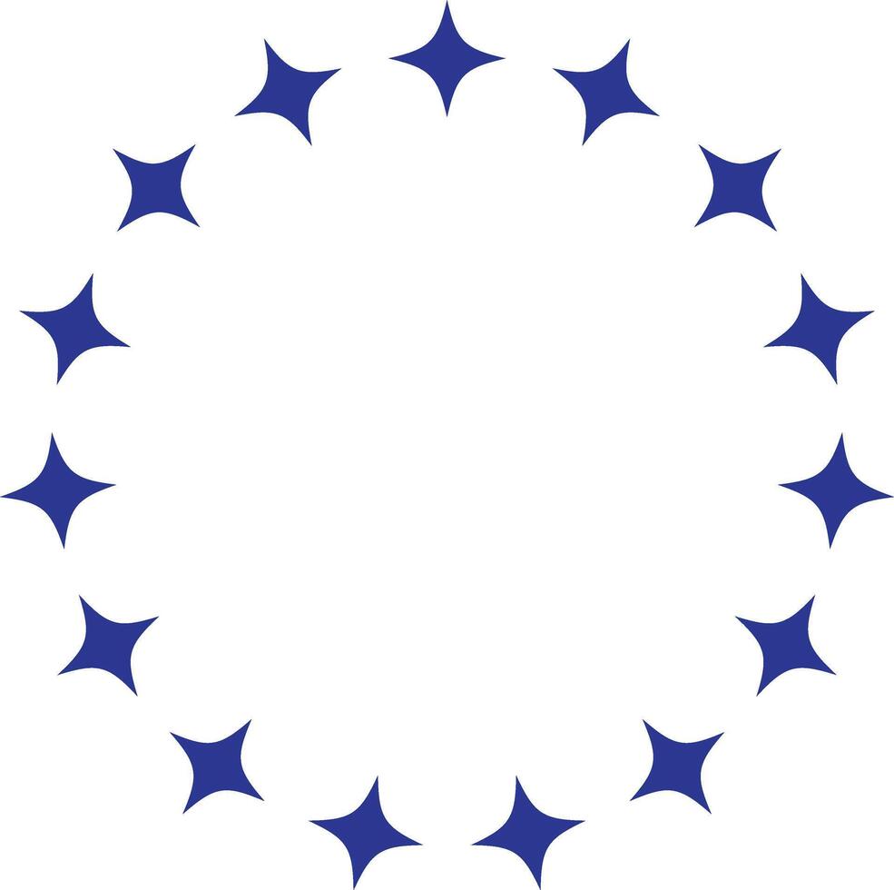 Illustration of Circular Stars on White Background vector