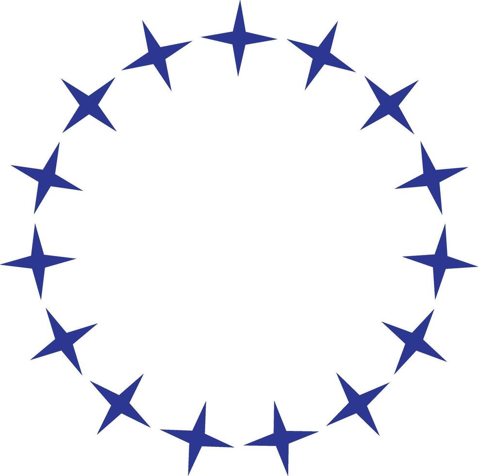 Modern Art Illustration of Circular Stars on White Background vector