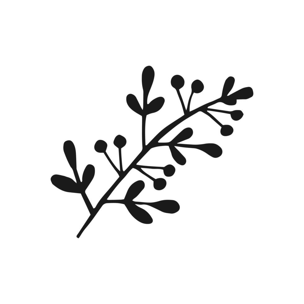 Christmas elements. Hand drawn illustration. vector