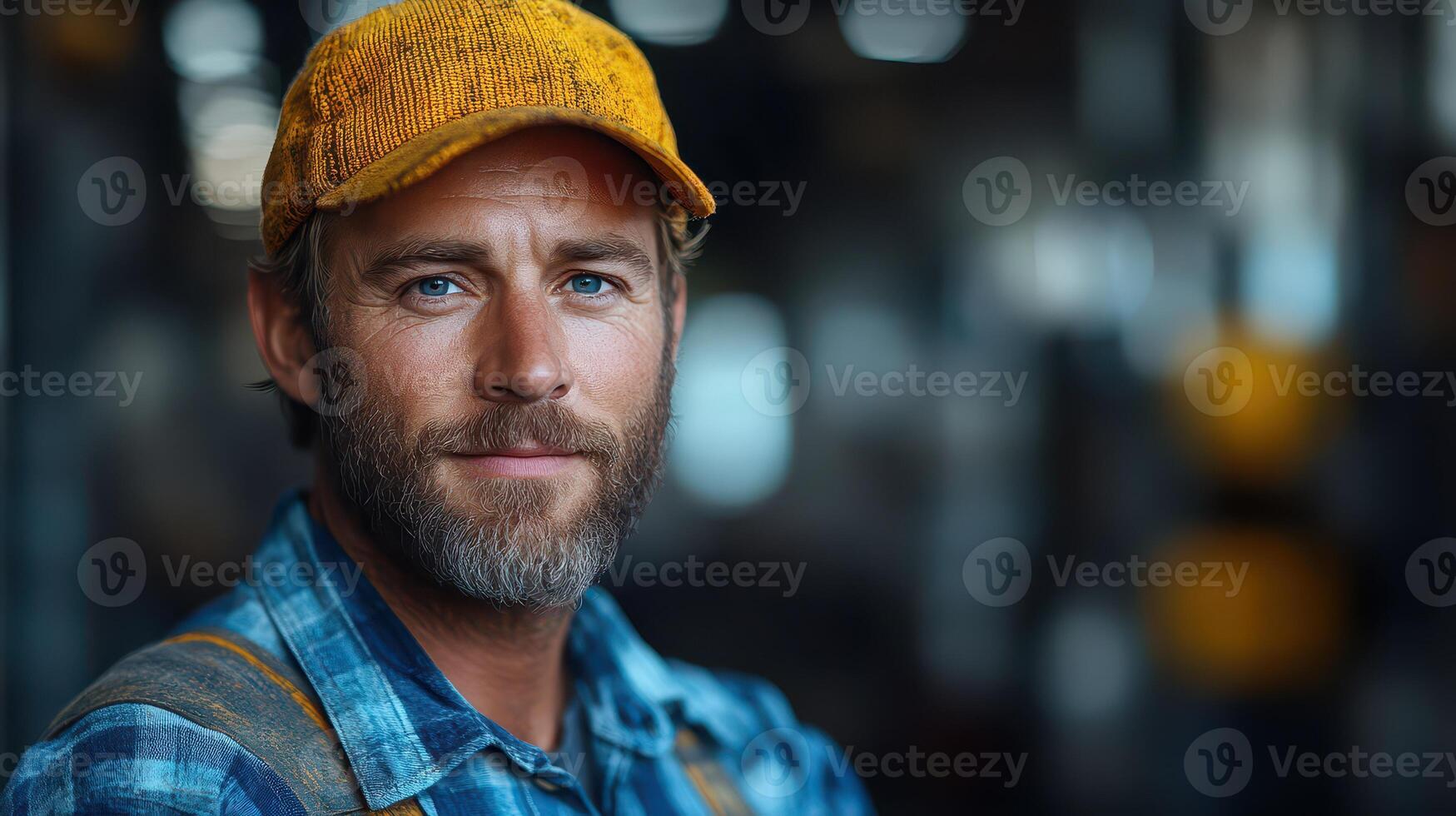 A man with a beard and hat photo