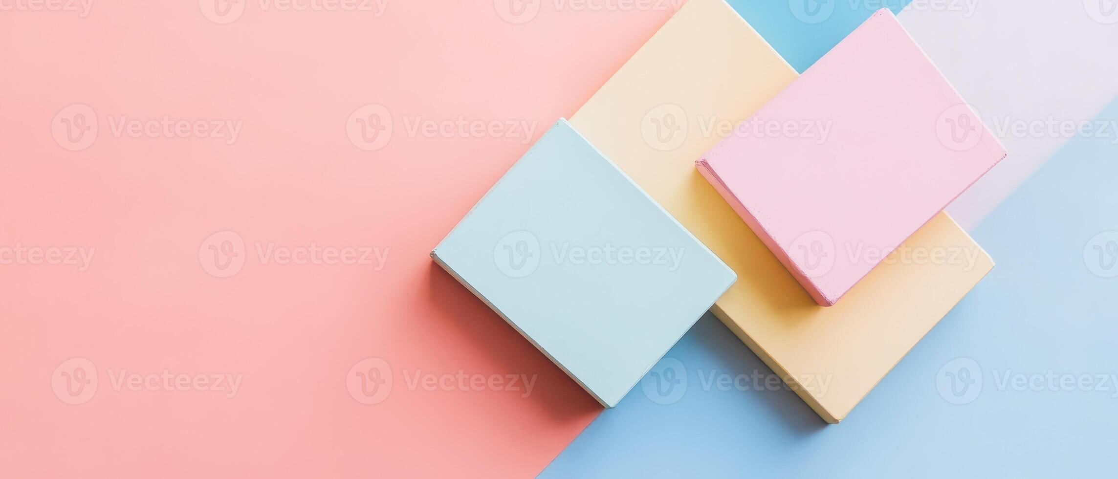 Colorful paper cubes on a colorful background photo