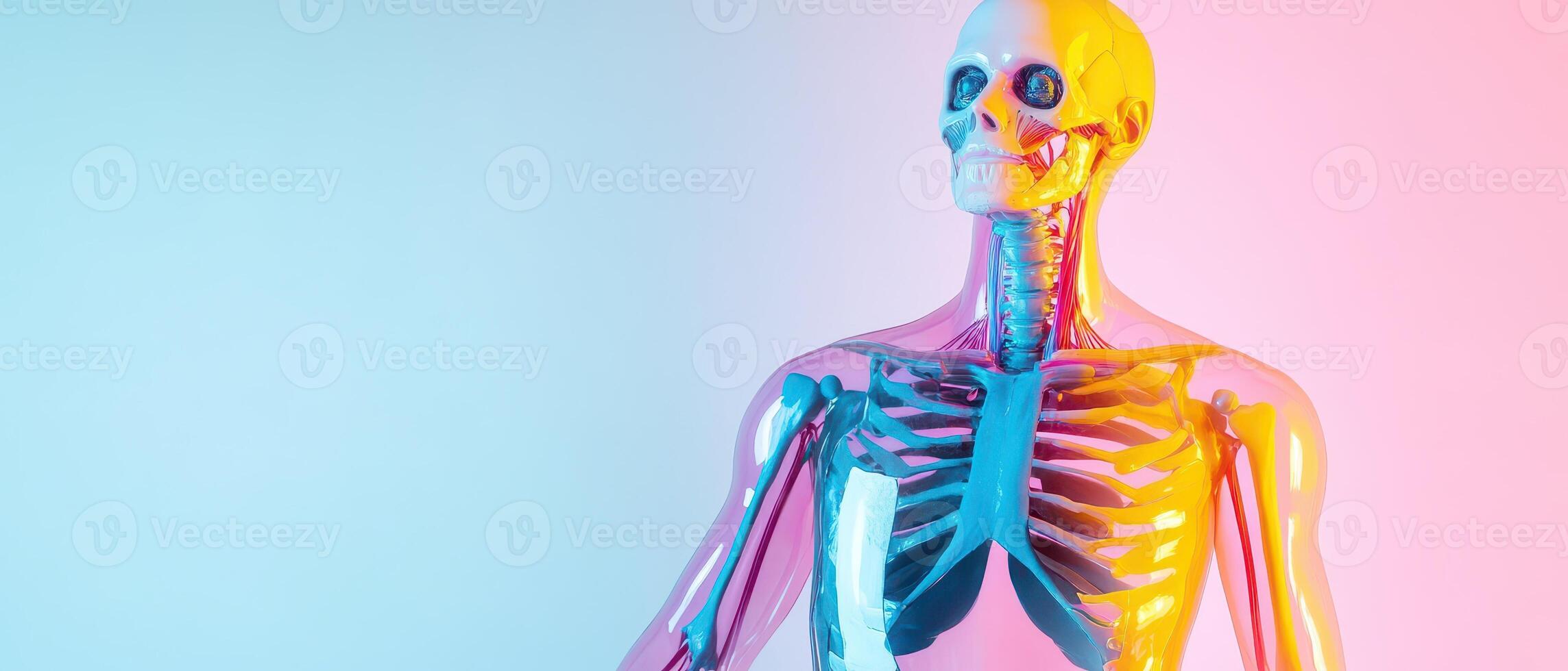 A 3d model of a human skeleton photo
