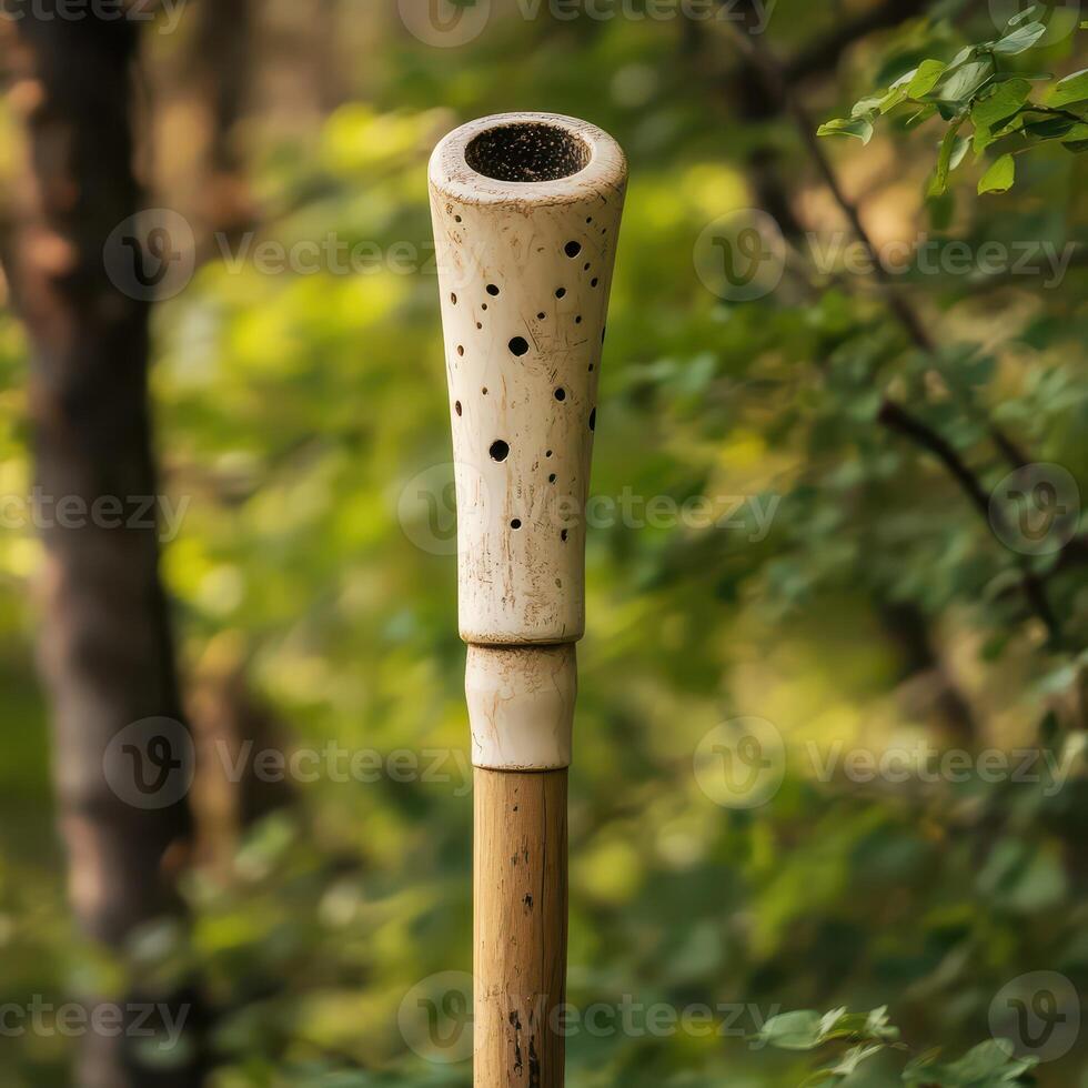 Wooden whistle crafted from natural materials photo