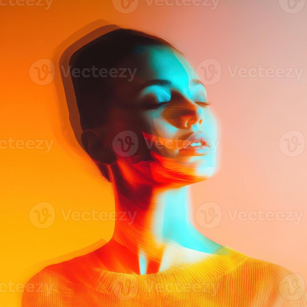 Colorful motion expressed in light photo