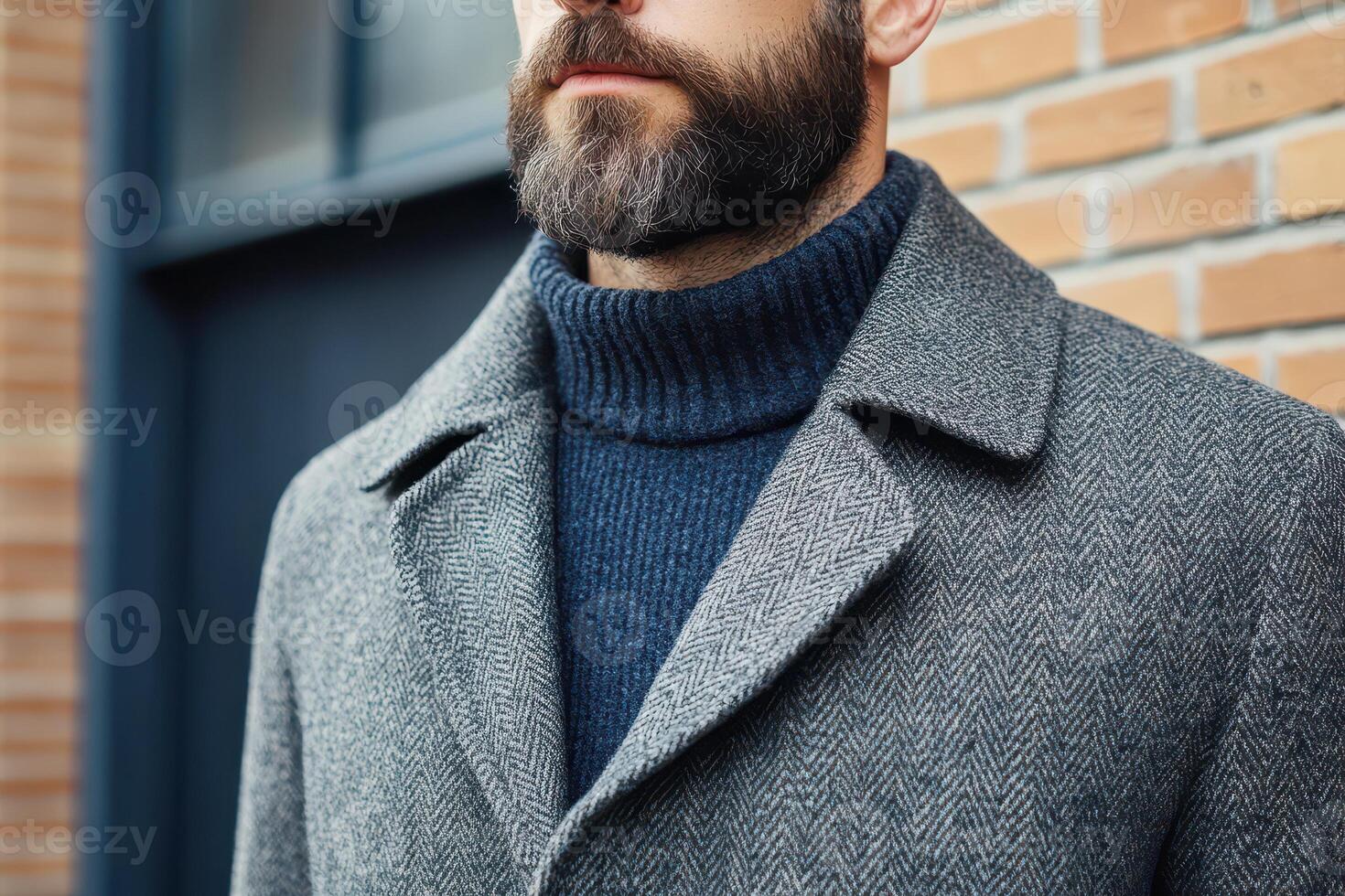 A man with a beard and a sweater photo