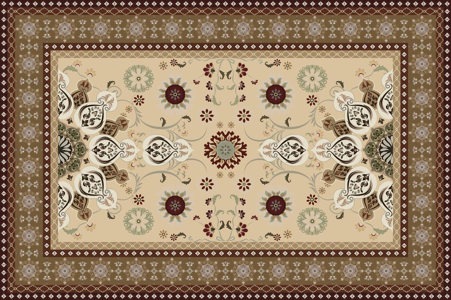 Vintage decorative background with ornament in retro style, illustration. vector