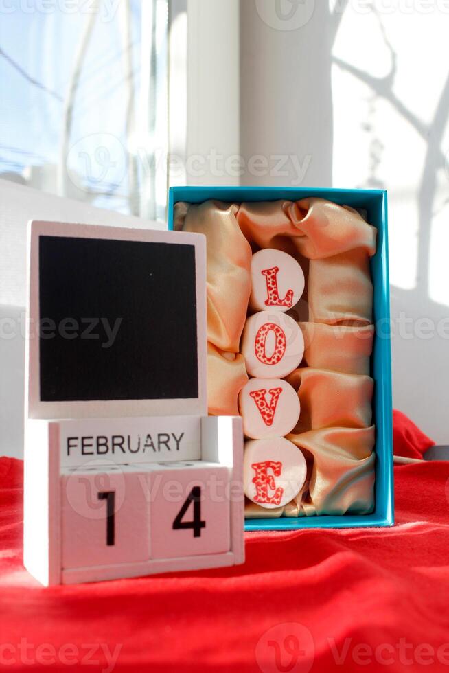 February 14th is Valentine's Day and candy love photo