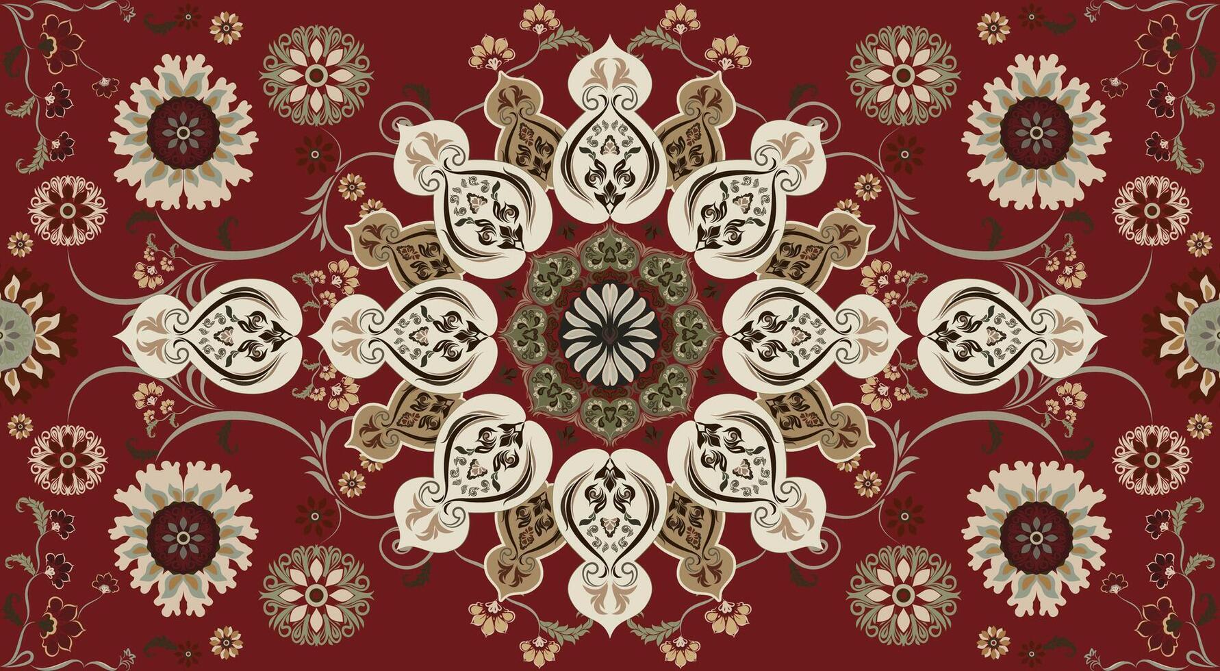 Seamless floral pattern. For eg fabric, wallpaper, wall decorations. vector