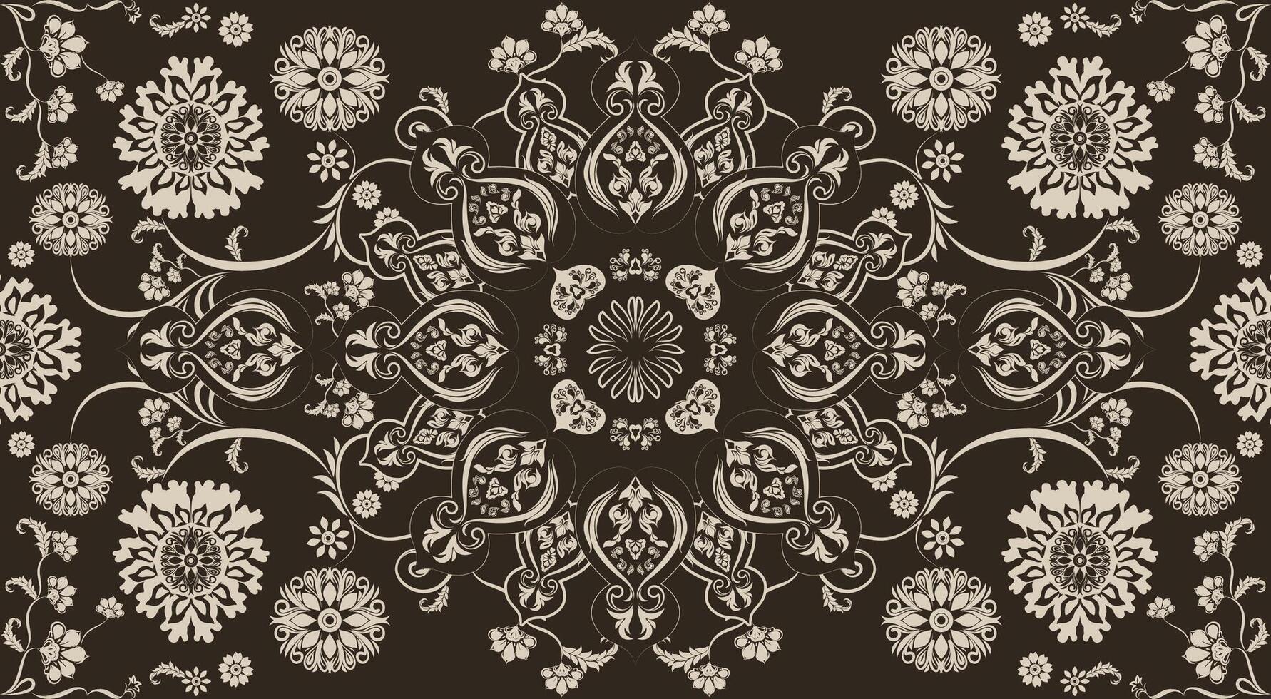 Seamless pattern based on traditional Asian elements Paisley. vector