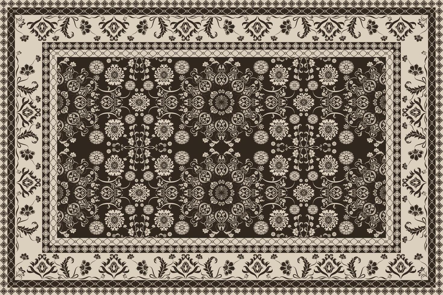 Vintage background with ornate floral border and place for your text vector