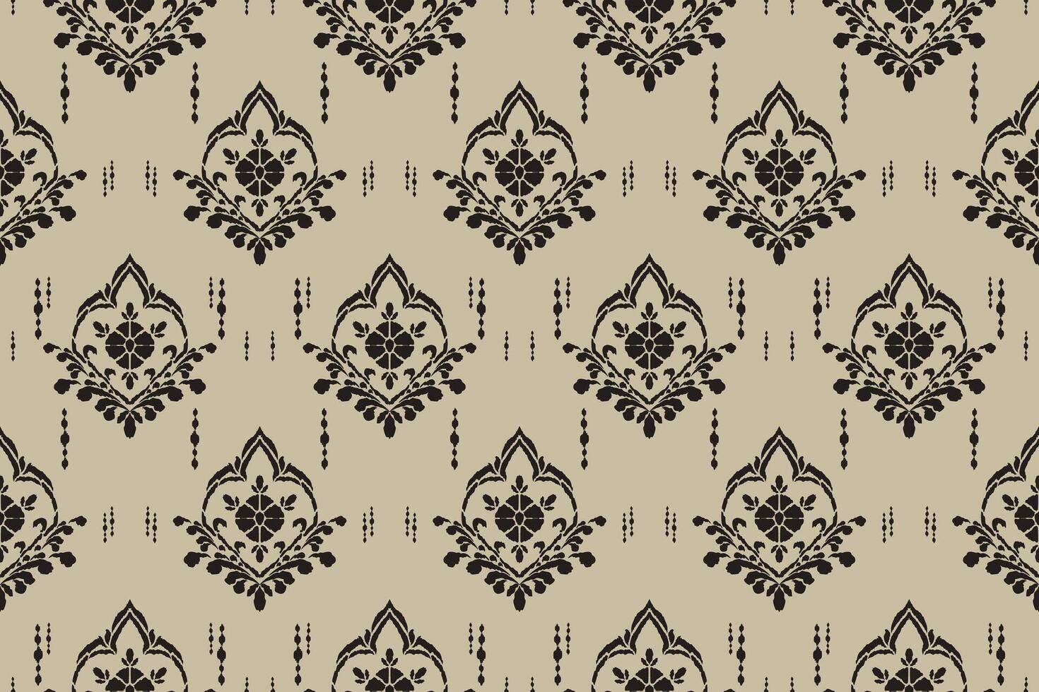 A black and white pattern with flowers vector