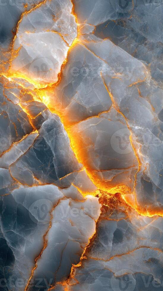 Gray stone texture with gold veins. Marble surface close up. Luxury background. Abstract rock pattern. Interior design element. photo