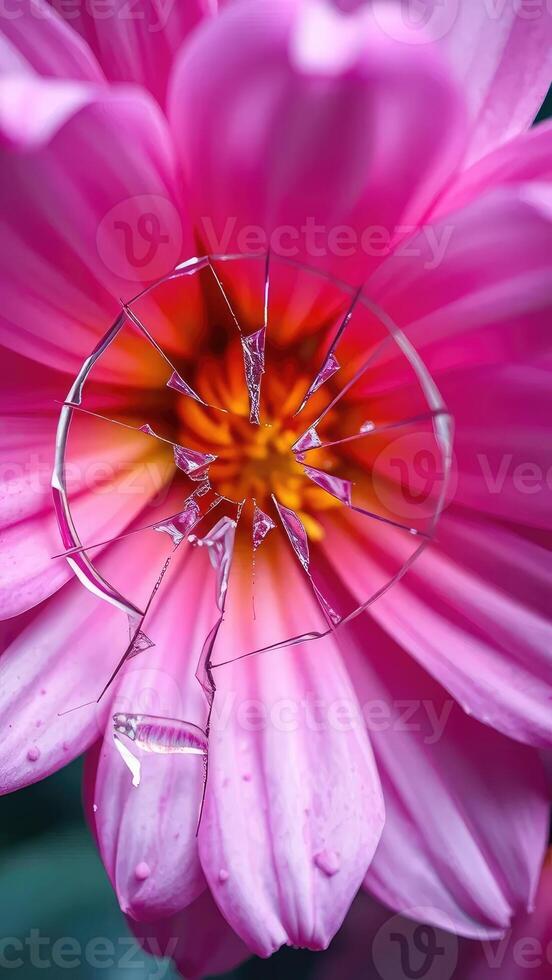 A broken flower with a broken stem photo
