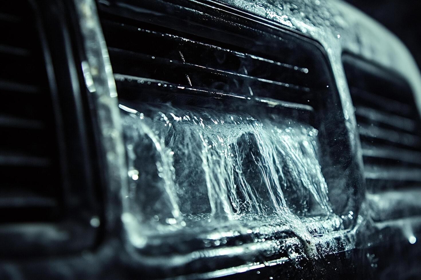 Water pouring from car air conditioning vent photo