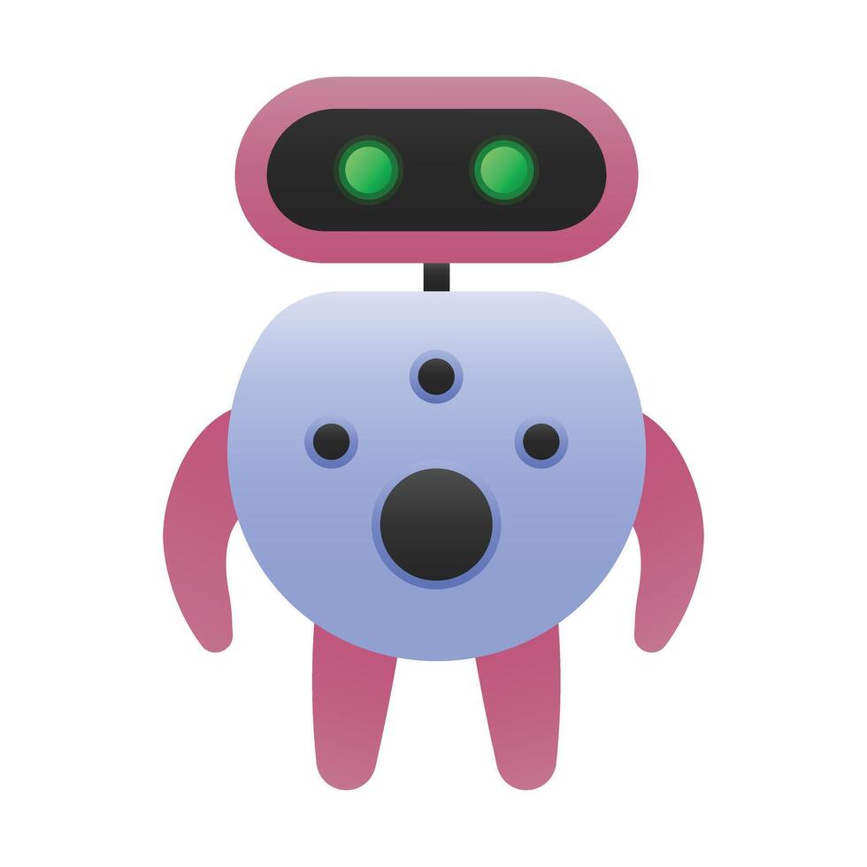 illustration robot design kawaii vector