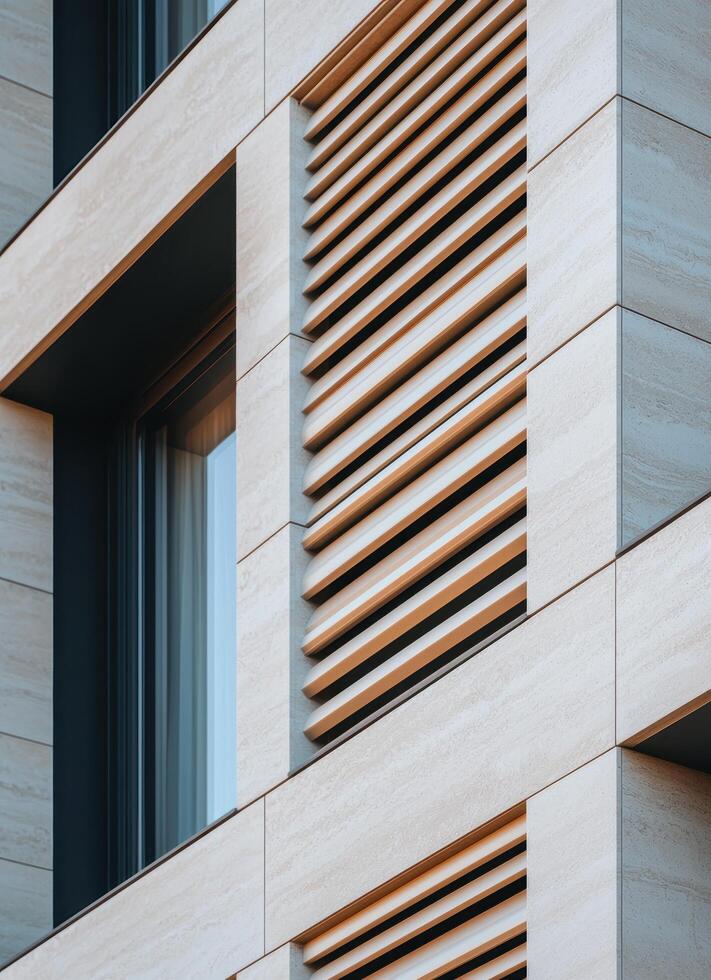 Modern Architectural Detail Urban Setting Close-Up Image Clean Background Copyspace photo